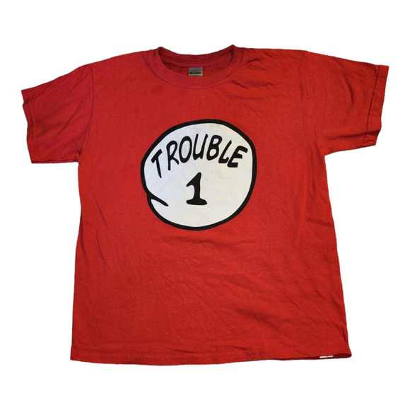 Trouble 1 Kid's Short Sleeve Shirt M - Picture 1 of 3